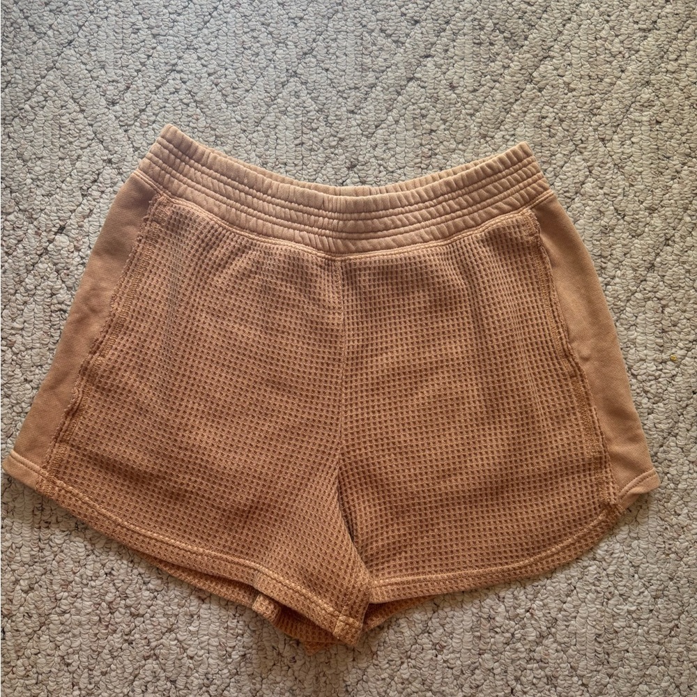 Aerie Tan Waffle Shorts